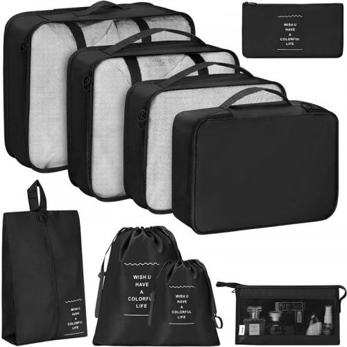 Black Packing Cube with Mesh Window