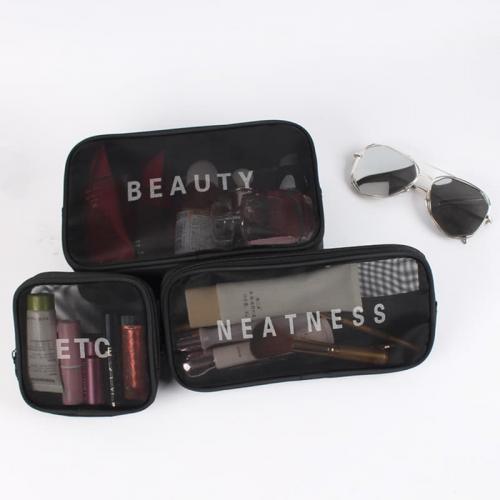 Black Mesh Makeup Bag